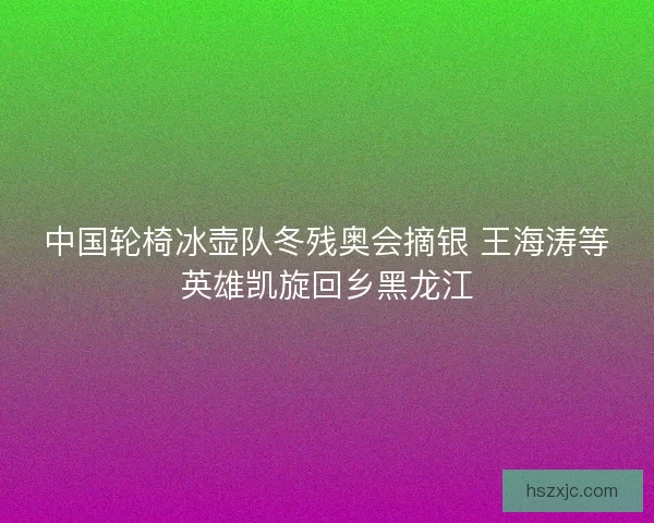 中国轮椅冰壶队冬残奥会摘银 王海涛等英雄凯旋回乡黑龙江